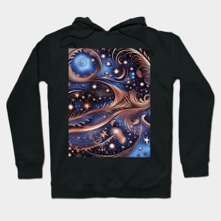 Other Worldly Designs- nebulas, stars, galaxies, planets with feathers Hoodie